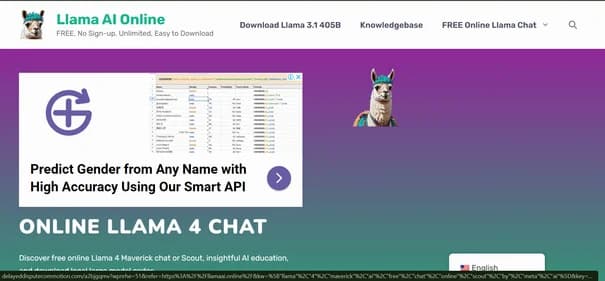 Llama AI Online - Tool thumbnail