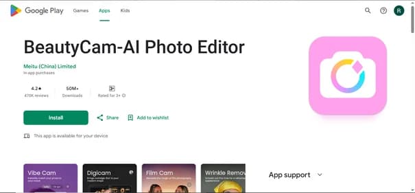 BeautyCam AI Photo Editor