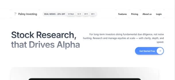 Palmy Investing - Tool preview