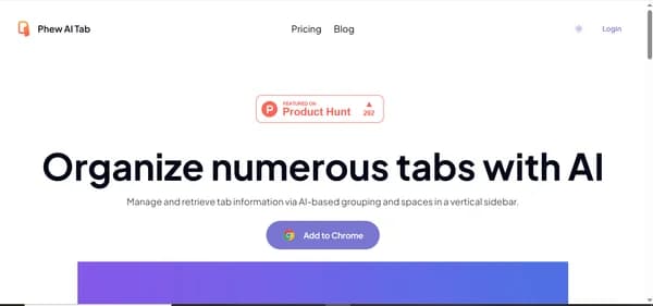 Phew AI Tab - Tool preview