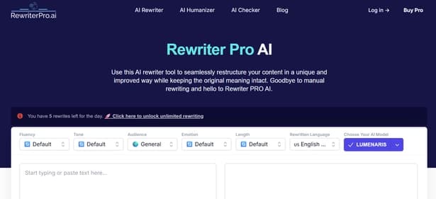 Rewriter Pro AI