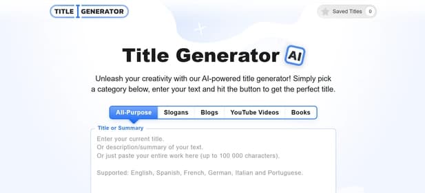 Title Generator - Tool thumbnail