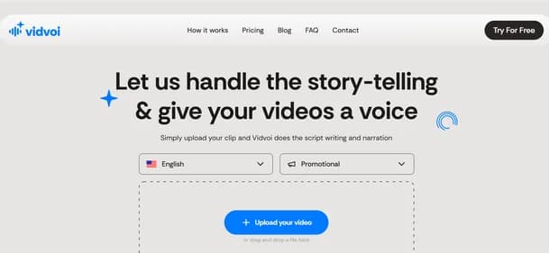 VidVoi AI Voiceover Generator