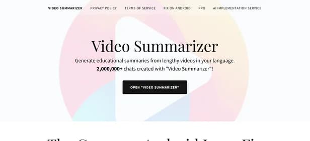 Video Summarizer AI - Tool thumbnail