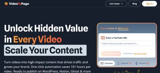 VideoToPage - Tool thumbnail