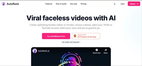 AutoReels AI - Tool thumbnail