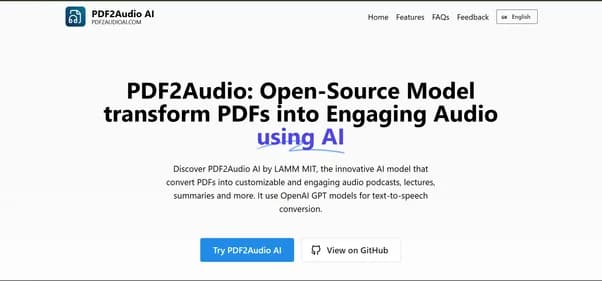 PDF2Audio AI - Tool thumbnail