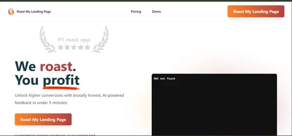 Roast My Landing Page - Tool thumbnail