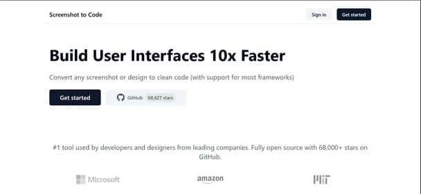 ScreenshotToCode - Tool thumbnail