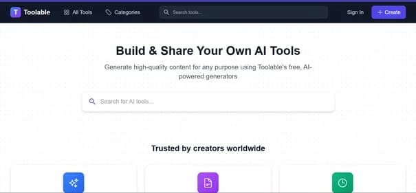 Toolable AI - Tool thumbnail