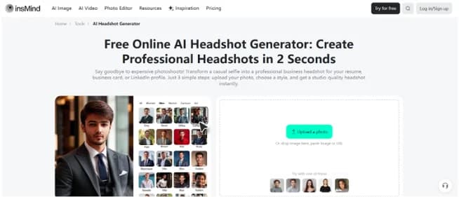 insMind AI Headshot Generator