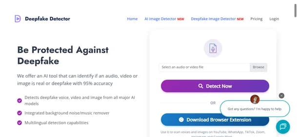 Deepfakedetector AI - Tool thumbnail