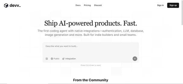 Devv AI - Tool thumbnail
