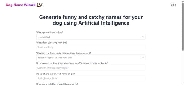 Dognamewizard - Tool thumbnail