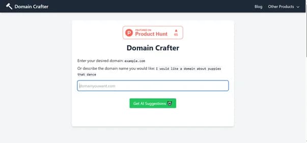 Domaincrafter AI - Tool thumbnail