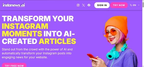 Instanews AI - Tool thumbnail