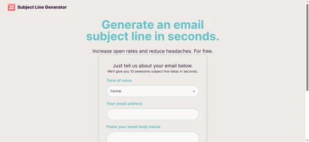 Subjectlinegenerator - Tool thumbnail