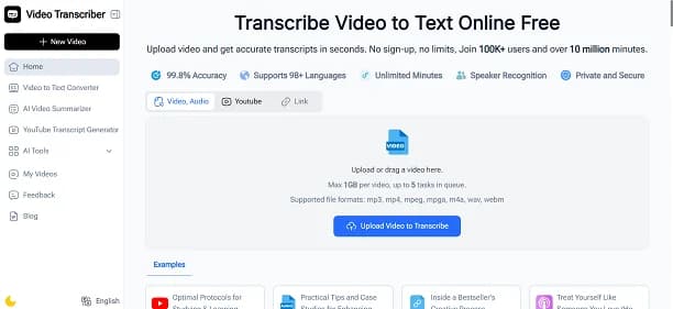 Video Transcriber AI