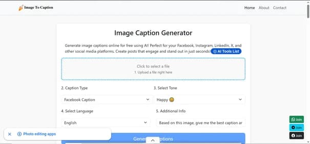 Image-To-Caption - Tool thumbnail
