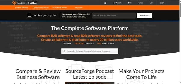 SourceForge thumbnail