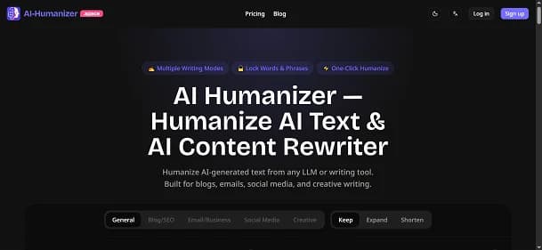 AI Humanizer Space - Tool preview