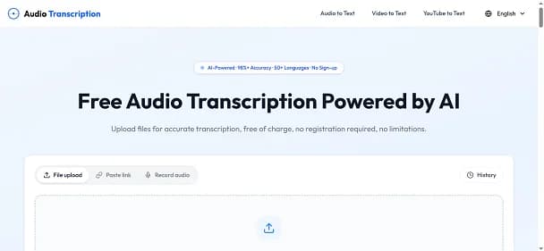 Audio Transcription - Tool preview