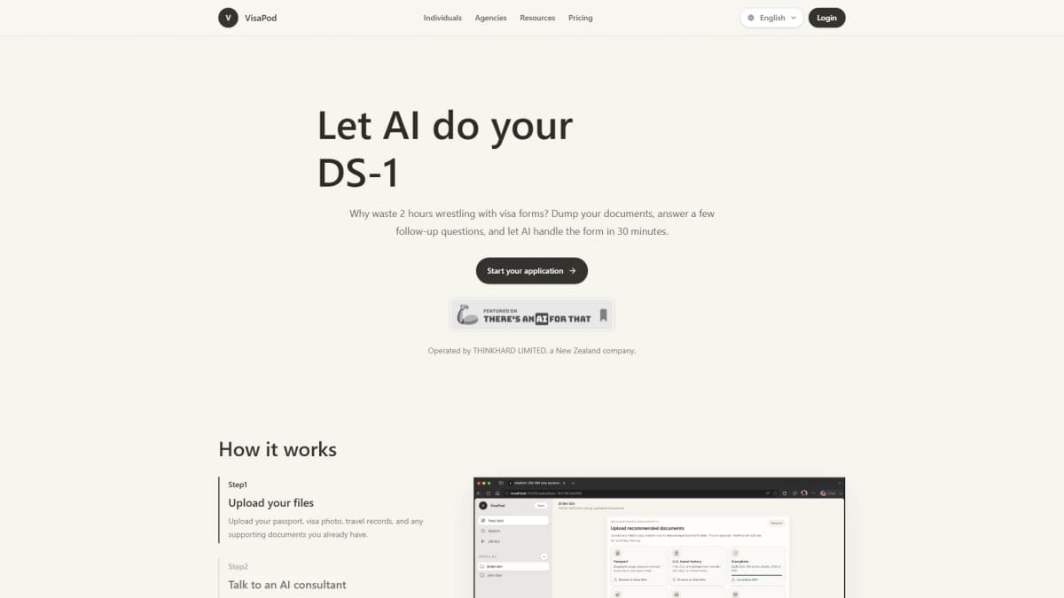 VisaPod - Tool preview