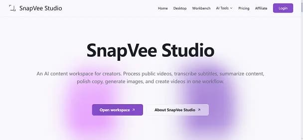 SnapVee Studio - Tool preview