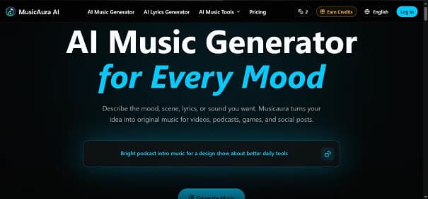 MusicAura AI - Tool preview