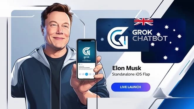 Elon Musk's xAI Brings Grok Chatbot to Life with Standalone iOS App: Live in Australia.