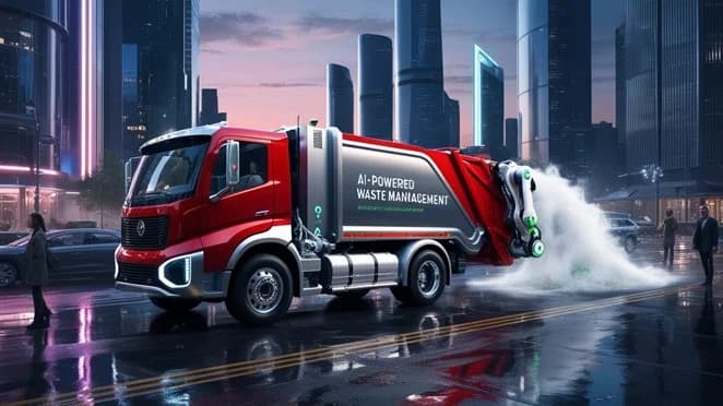 CES Highlights AI Garbage Trucks Reducing Battery Fire Risks