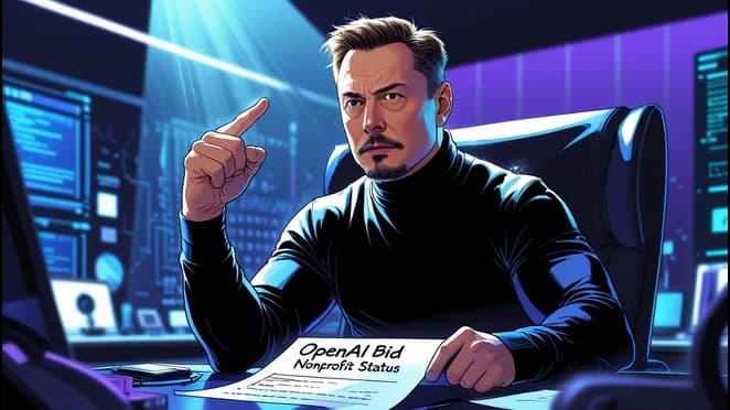 Elon Musk Threatens to Pull OpenAI Bid Over Nonprofit Status