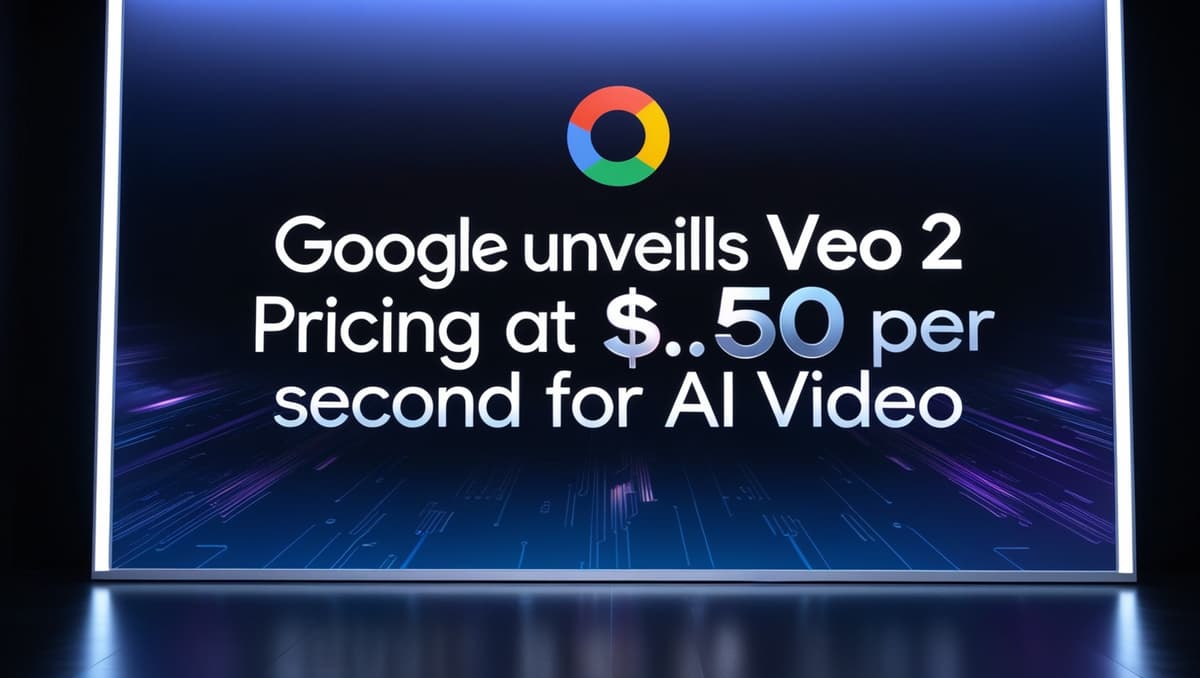 Google Unveils Veo 2 Pricing at $0.50 Per Second for AI Video