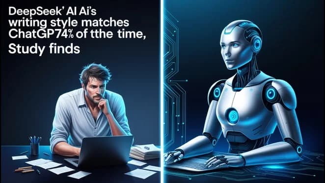 DeepSeek AI’s Writing Style Matches ChatGPT 74% of the Time, Study Finds
