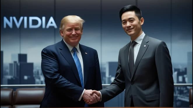 Trump Backs Off Breaking Up Nvidia, Praises CEO Jensen Huang