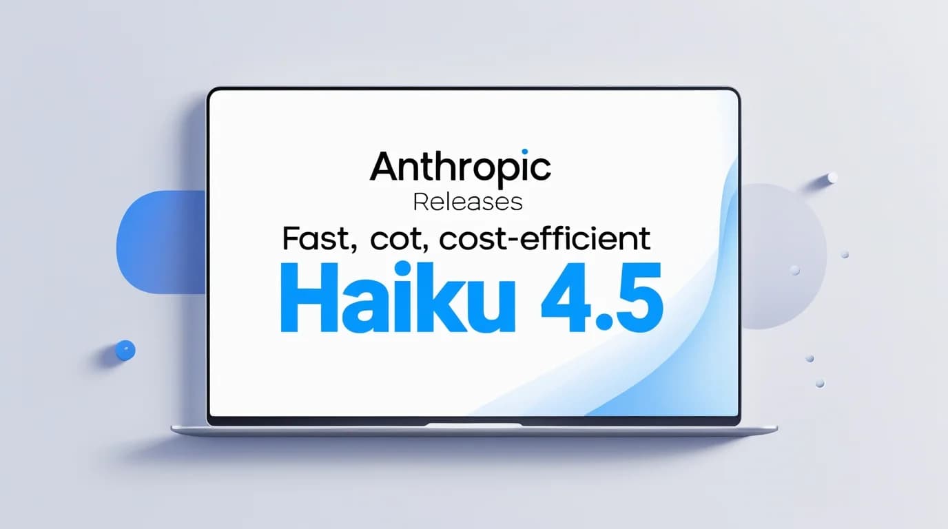 Anthropic Releases Fast, Cost-Efficient Haiku 4.5