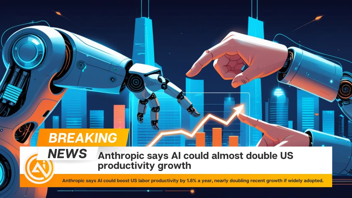 Anthropic says AI could almost double US productivity growth