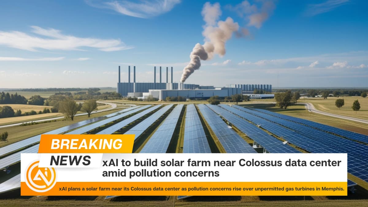 xAI to build solar farm near Colossus data center amid pollution concerns