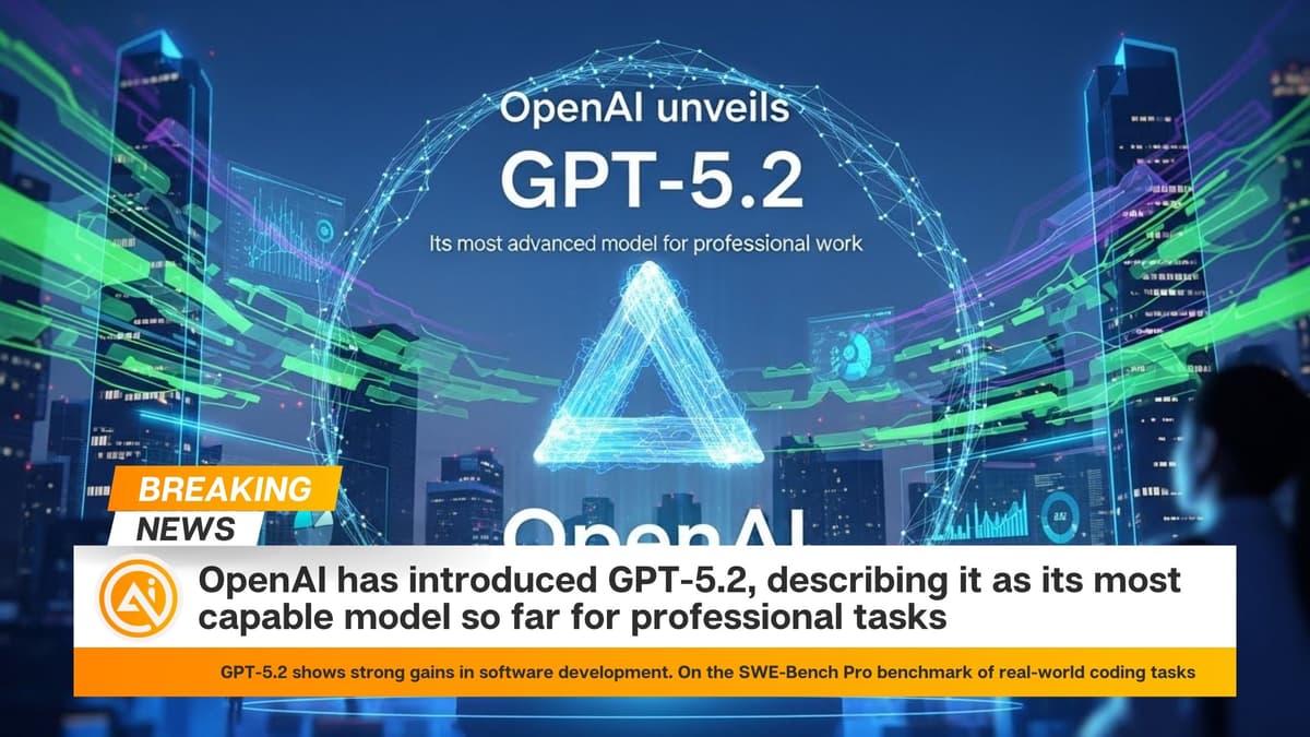 OpenAI unveils GPT-5.2, its most advanced model for professional work