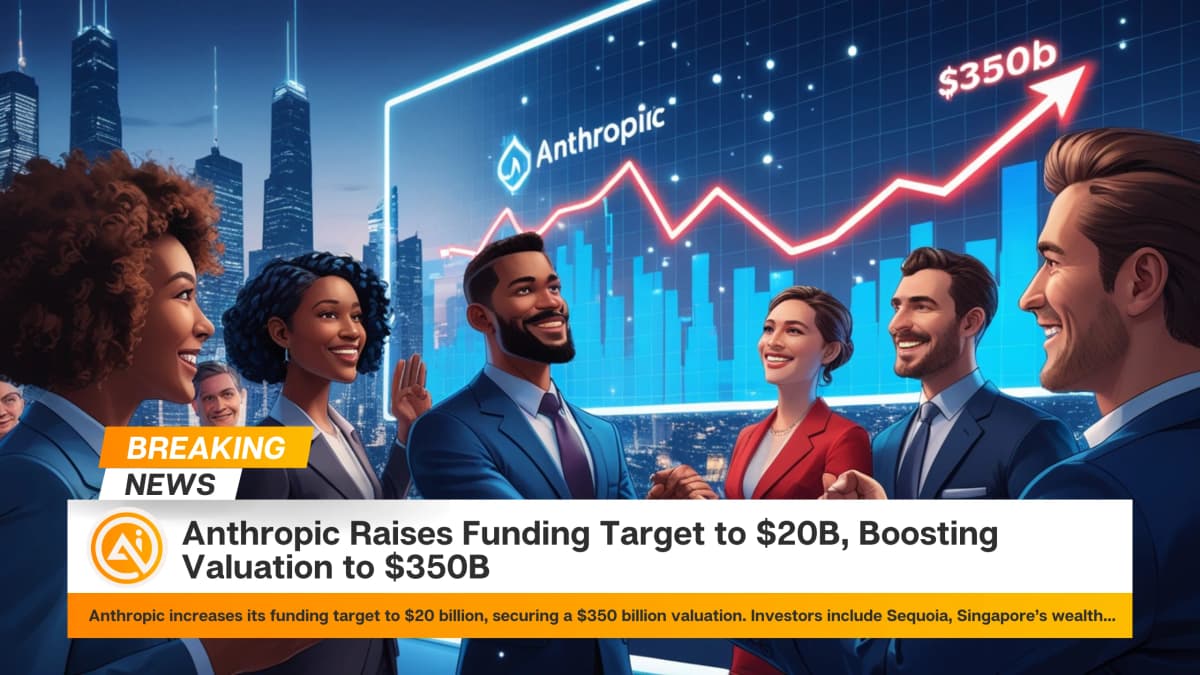 Anthropic Raises Funding Target to $20B, Boosting Valuation to $350B