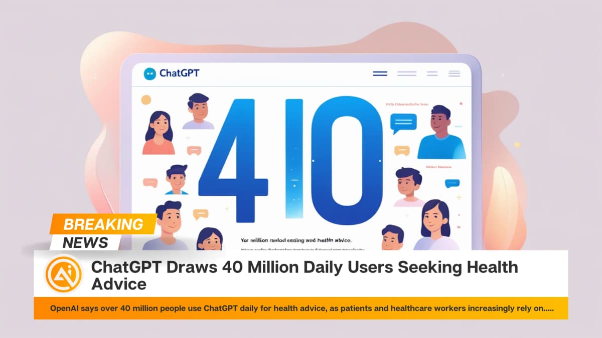 ChatGPT Draws 40 Million Daily Users Seeking Health Advice
