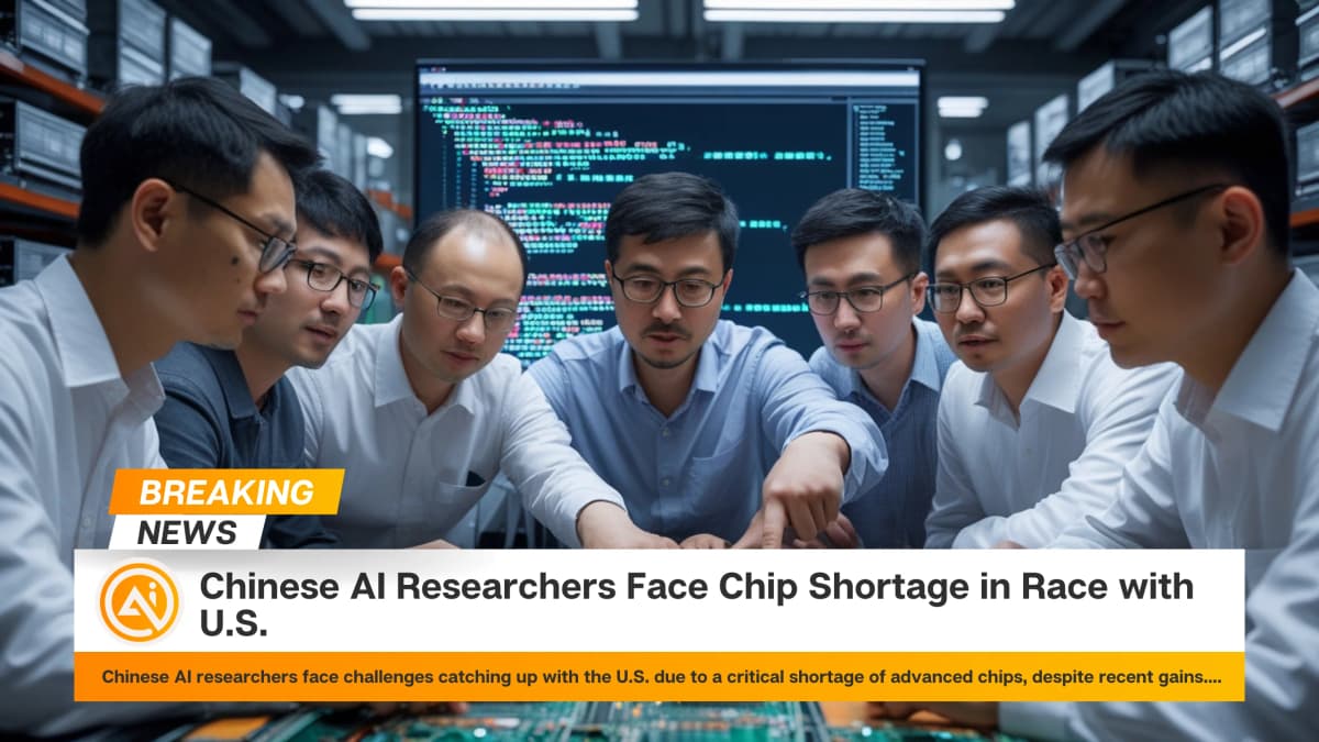Chinese AI Researchers Face Chip Shortage in Race with U.S.