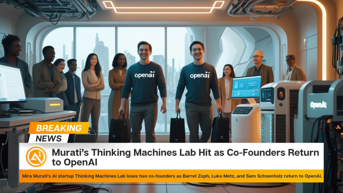 Murati’s Thinking Machines Lab Hit as Co-Founders Return to OpenAI