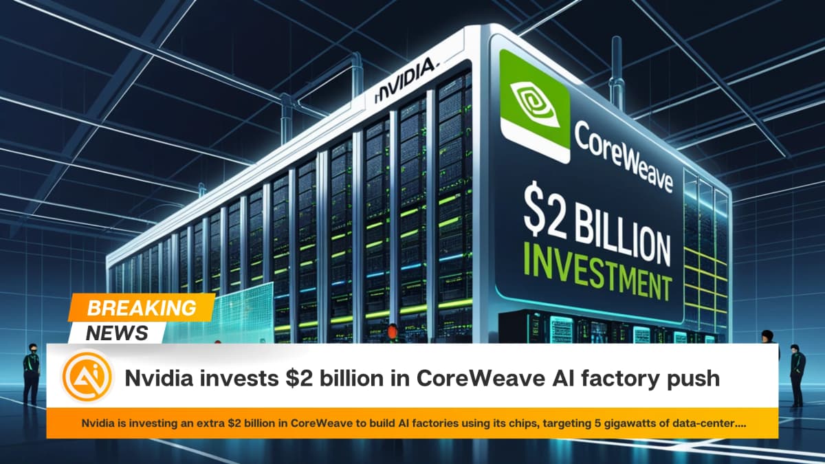 Nvidia invests $2 billion in CoreWeave AI factory push