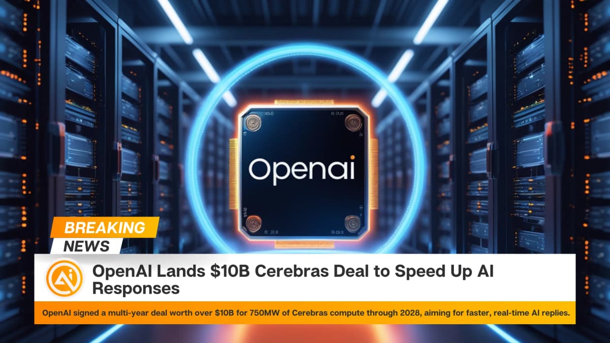 OpenAI Lands $10B Cerebras Deal to Speed Up AI Responses