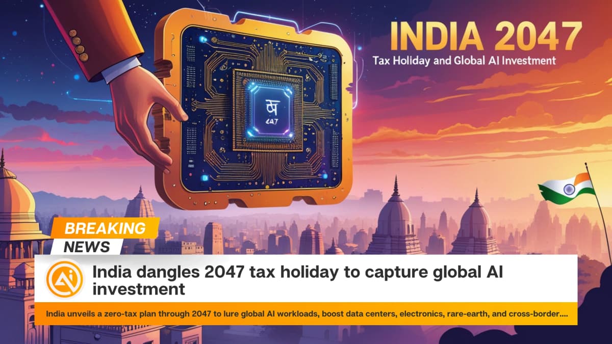 India dangles 2047 tax holiday to capture global AI investment