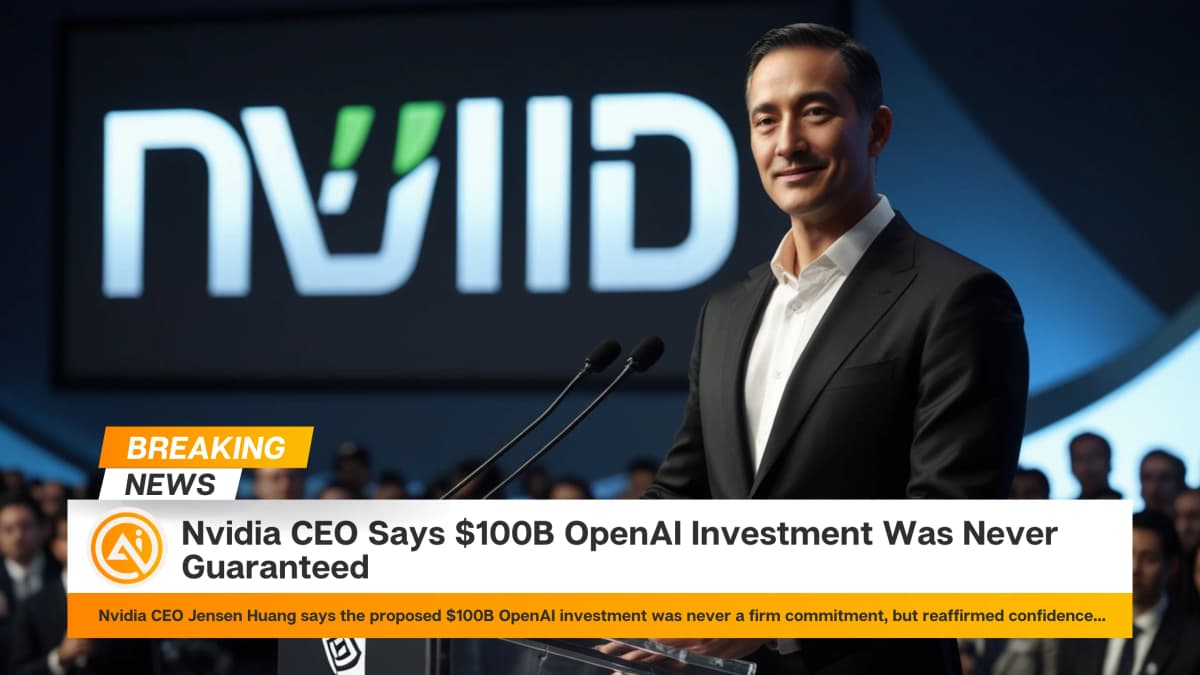 Nvidia CEO Says $100B OpenAI Investment Was Never Guaranteed