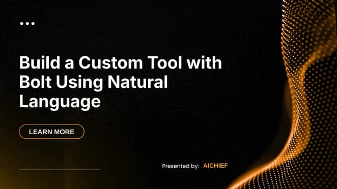 Build a Custom Tool with Bolt Using Natural Language