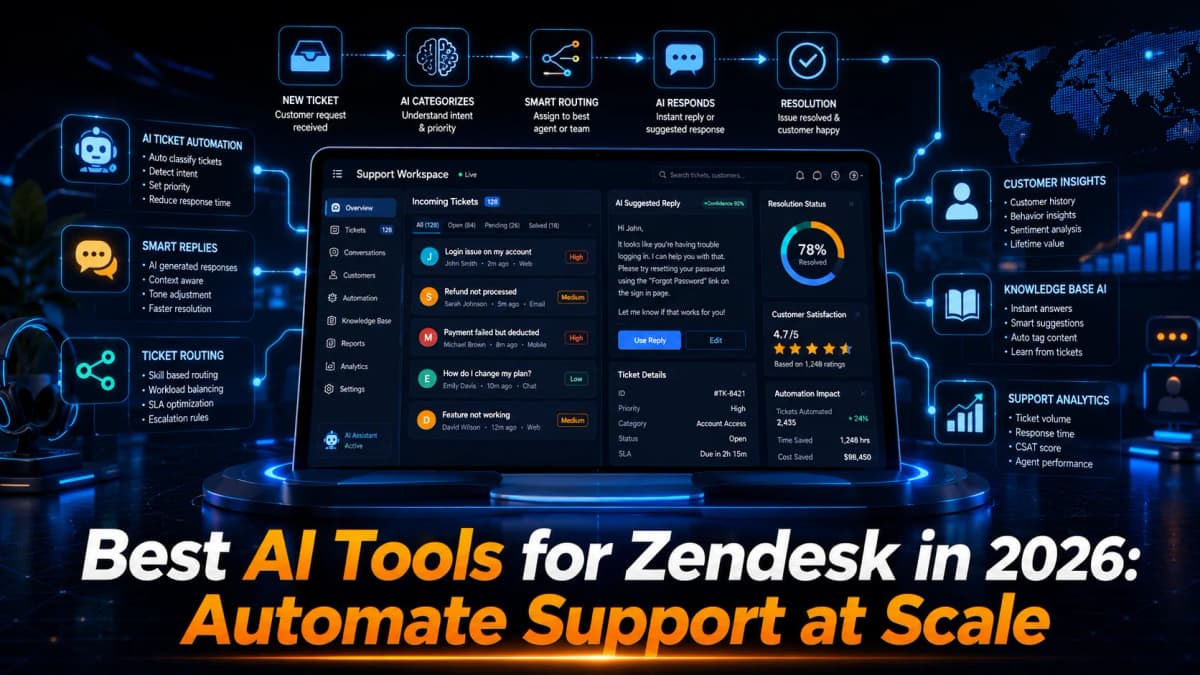 Best AI Tools for Zendesk in 2026: Automate Support at Scale