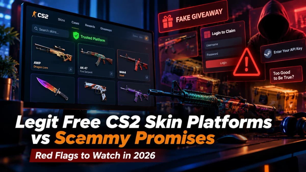 Legit Free CS2 Skin Platforms vs Scammy Promises: Red Flags to Watch in 2026